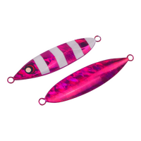 Finesse Slow Pitch Flutter Jig, 60gm, Hot Pink Stripe, 2 pack