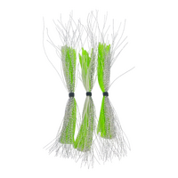 Dekoi Krystal Flash Lure Skirts, Silver Chartruese