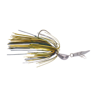 Dekoi 14gm Bladed Swim Jig, Chatterbait, Camo Green, 2 pack