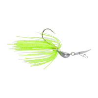 Dekoi 14gm Bladed Swim Jig, Chatterbait, Green Flash, 2 pack