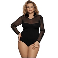 Black Sheer Long Sleeve Teddy by My Secret Drawer 