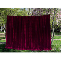 Large Thick Velvet Curtains 590x230cm with full liner 30 hooks Burgundy New