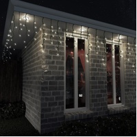 Solar 400 LED Icicle Lights available in 3 Colors - Cool White