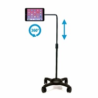 Aidata US-5124RB Universal Tablet Mobile Arm Wheels Floor Stand