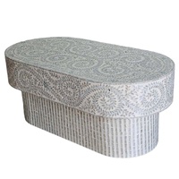 MOTHER OF PEARL SERENITY OVAL PEARL COFFEE TABLE