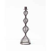 casa-verde-wire-candlestick-dakar-antique-rust-30cm