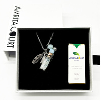 Gift Box - Crystal Bottle (Aquamarine) + Purify Oil Blend