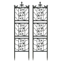 2pcs Metal Garden Trellis Fence for Climbing Plants and Rose Support
