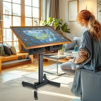 1500-Piece Jigsaw Puzzle Table with Storage Drawers, Adjustable Tilt and 360° Rotation