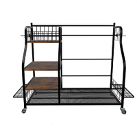 Extra Large Golf Bag Storage Rack - Heavy Duty Organizer Stand for Multiple Bags & Clubs