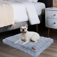 Plush Pet Bed with Non Slip Base and Removable Cover