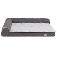 Jumbo Orthopedic Dog Bed Sofa Lounge - Raised High Bolster Pet Bed with Washable Cover Size XL