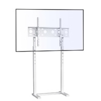 32-60 Inch TV Floor Stand Base - Universal Large TV Mount Holder Bracket - Adjustable Freestanding TV Stand for Living Room Bedroom - White