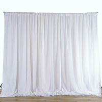 3mx6m 10ft Silk White Backdrop Drapes Curtain Wedding Ceremony Party Home Window Decor