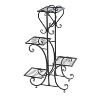 4-Tier Heavy Duty Plant Potted Stand Flower Planters Display Rack Outdoor Indoor