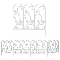 5PCS Decorative Garden Fence Folding Patio Fences Rustproof 59.5x62cm Landscape