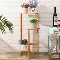 3-Tier Brown Bamboo Plant Stand Bonsai Holder