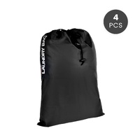 4 Pcs Travel Laundry Bag Drawstring Water Resistant Sports Gym Clothes Organiser - 4