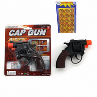 2 Pcs of MINI CAP GUN (11x8CM) ON CARD plus 144Pcs free 8 ring caps