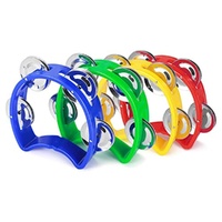 4x Hand shaker half tambourine