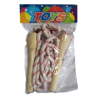 3x Skipping rope with wooden handles