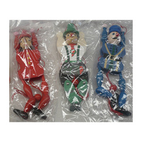 3x wooden dancing soldiers pull  string