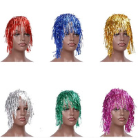 Party tinsel wig-assorted colour - Gold