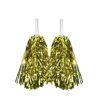 4 Sets/8pcs Metallic Team Girls' Cheerleading Dance Party Dress Pom Poms Pompoms - Gold