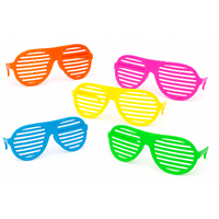 2X Giant Oversized Shutter Shades – Assorted Colours, Fun Party Glasses, Novelty Costume Accessory