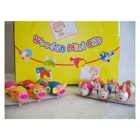 6 X packs of  6 Wooden mini clips