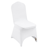 Stretch Spandex Folding Chair Covers, Universal Fitted Arched Front Cover, Removable Washable Protective Slipcovers, for Wedding, Holiday, Banquet, Pa