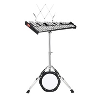 VEVOR 30 Note Glockenspiel Xylophone Bell Kit, Professional Percussion Instrument Set with Mallets, Drum Sticks, Music Stand,  8" Practice Pad, Adjust