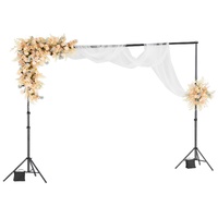 Backdrop Stand, 298 x 300 cm Adjustable Photo Backdrop Stand Kit, Portable Background Backdrop Stand with 4 Crossbars, Heavy Duty Projector Screen Sta