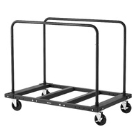 Drywall Cart Dolly, 816 kg Load Capacity, Steel Panel Truck Cart with 12.5 mm Swivel Casters, Lumber Drywall Dolly with Tie-Down Strap & 2 Side Handra