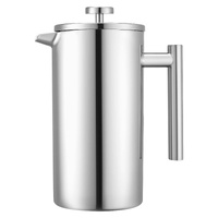 French Press Coffee Maker, 1.5 Liter Stainless Steel Coffee Press Tea Maker with Filter, Large Double Wall Insulated French Presses Cold Brew for Camp
