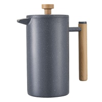 French Press Coffee Maker, 1 Liter Stainless Steel Coffee Press Tea Maker with Filter, Large Double Wall Insulated French Presses Cold Brew for Campin
