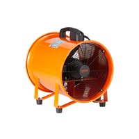 VEVOR Portable Ventilator, 304.8mm/12inch Heavy Duty Cylinder Fan with 10m Duct Hose, 367W Strong Shop Exhaust Blower 2574CFM, Industrial Utility Blow