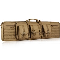 VEVOR Rifle Bag, 42 inch Tactical Double Long Gun Bag, Soft Rifle Case with Lockable Zipper, Portable Handle & Shoulder Strap, 3 Large Storage Pockets