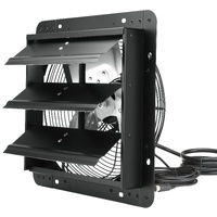 VEVOR Shutter Exhaust Fan, 305 mm /12 inch with Temperature Humidity Controller, EC-motor, 904 CFM, Variable Speed Adjustable Wall Mount Attic Fan, Ve