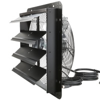 VEVOR Shutter Exhaust Fan, 406 mm /16inch with Temperature Humidity Controller, EC-motor, 1747 CFM, Variable Speed Adjustable Wall Mount Attic Fan, Ve