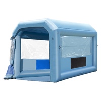 VEVOR Inflatable Paint Booth, 13.1 x 9.8 x 9 ft Inflatable Spray Booth, with 750W Powerful Blower and Air Filter System, Portable Car Paint Booth for 
