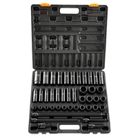 VEVOR Impact Socket Set 43 Piece Impact Sockets, Standard Socket Assortment, Drive Socket Set 6-Point Sockets Metric 9-30mm (Standard/Deep)