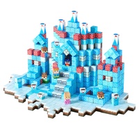 Magnetic Blocks, 150 PCS Glacier Castle Set, Magnetic Building Cubes for Kids, STEM Montessori Sensory Toys for Christmas Birthday Gift, Construction 