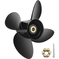 VEVOR Outboard Propeller, Replace for OEM 3587522, 4-Blade 14 1/4"" x 19"" Pitch Aluminium Boat Propeller, Compatible with Volvo Penta SX Drive All Mo