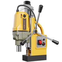 Magnetic Drill, 1400W Motor 1.6 in Boring Diameter, 2810 lbf Portable Electric Mag Drill Press, with 11 Coring Bits, 800 RPM Speed, Drilling Machine f