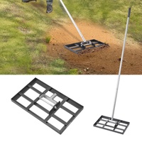 254 x 430 mm Lawn Leveling Rake 1980 mm Adjustable Handle for Yard Golf Court