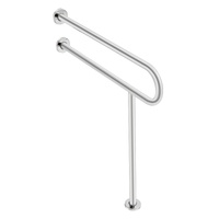 VEVOR Toilet Safety Rail, 80 cm U-Shaped Handicap Grab Bar, 304 Stainless Steel Senior Safety Pole, Toilet Grab Bars with Anti-Slip Handle, 136 kg Loa