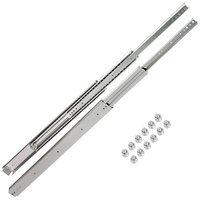 VEVOR Drawer Slides, 1 Pair 42 Inch Heavy Duty Drawer Slides, Ball Bearing Side Mount Drawer Hardware Slides, 500 LBS Load Capacity 3-Section Full Ext
