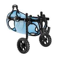 Dog Wheelchair for Back Legs, Adjustable 2 Wheels Pet Wheelchair, Lightweight Dog Cart with Shock-Absorbing Wheels, Mobility Support Wheel Chair for D