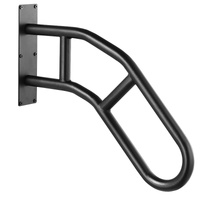 VEVOR Handrails for Outdoor Steps, 32" Length Wall Mount Safety Railings for 1-3 Steps, U-Shaped Handrail with Matte Black Finished, Stair Handrails f